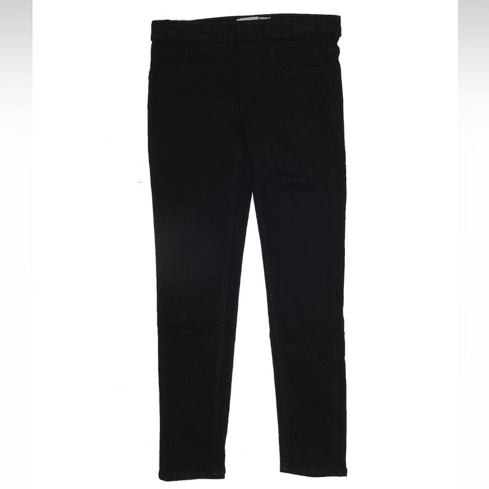 Levi's Girls Size 7 Black Stretch Pull On Denim Jeggings Skinny Jeans EUC